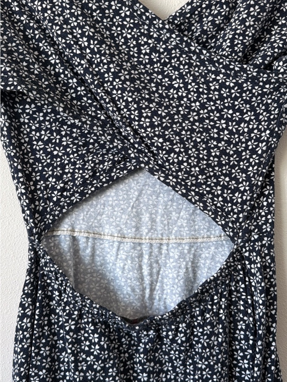 Brandy Melville Floral Fit-and-Flare Dress w/ Cross-Back - Picture 4 of 5